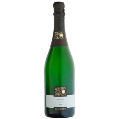 Игристое белое сухое вино Riesling Sekt Brut Winzer von Erbach (Германия, Рейнгау)