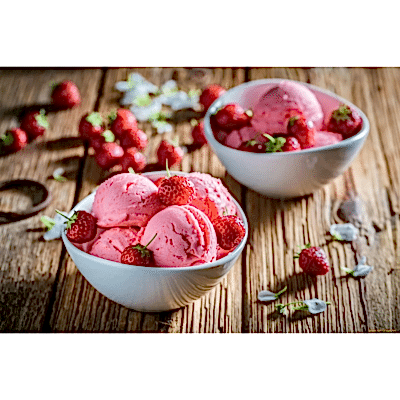 Клубничное мороженое 