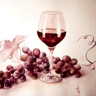 Бокал и вино